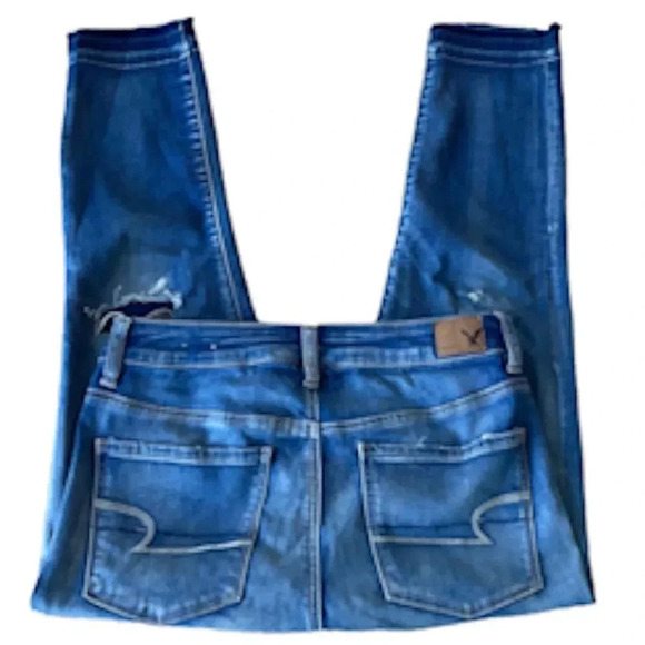 American Eagle hi-rise jegging crop, super stretch, distressed. Women’s size 6 - Picture 10 of 15